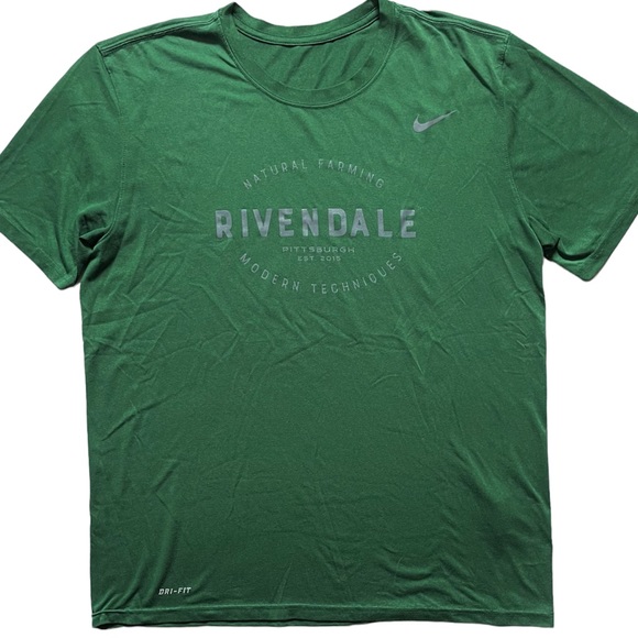 Nike Other - NIKE Mens Large T Shirt Rivendale Pittsburgh Green Dri Fit Short Sleeve Slim Fit